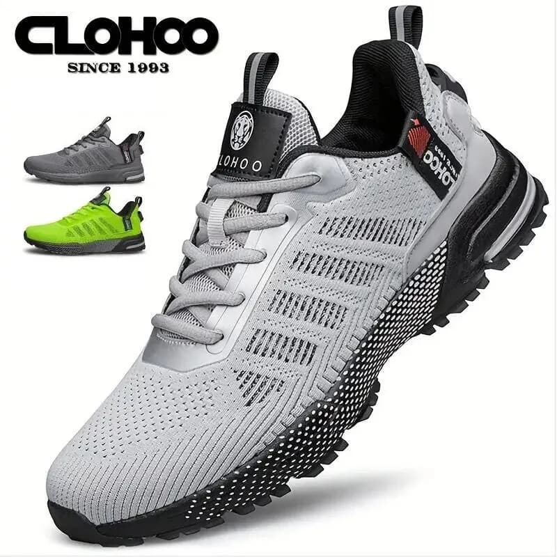 Scarpe da ginnastica comode e traspiranti lavorate a maglia alla moda da uomo CLOHOO per la corsa scarpe sportive Casual antiscivolo resistenti all'usura da Jogging