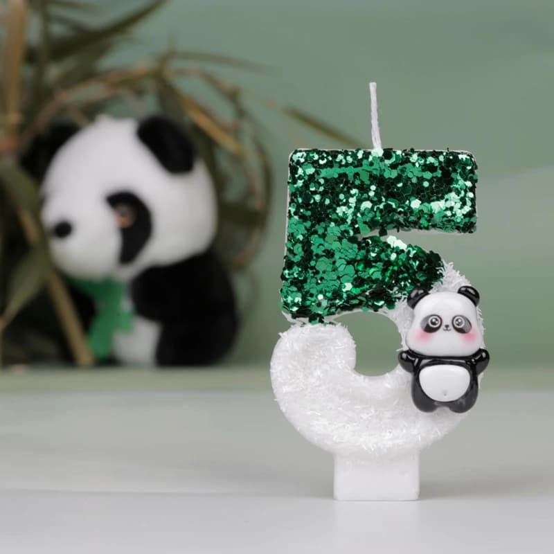 1PC Candele digitali creative Simpatico panda Torta di compleanno Candela per feste Atmosfera per feste Forniture per decorazioni per scene di candele
