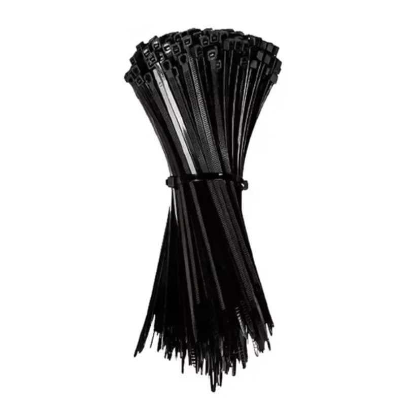 Assortimento di fascette per cavi in nylon da 100 pezzi Fascette autobloccanti nere/bianche per fissaggio cavi, uso industriale per ufficio domestico