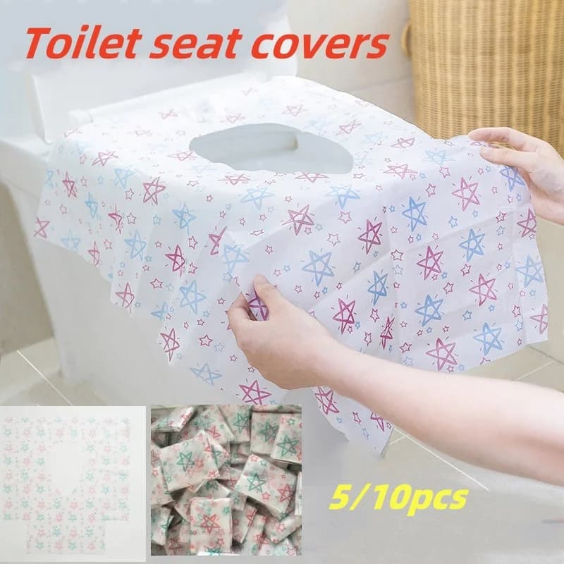 5/10PCS Tappetini copriwater usa e getta Resistenza all'acqua Tappetino WC portatile confezionato singolarmente Fof Prodotti per il bagno