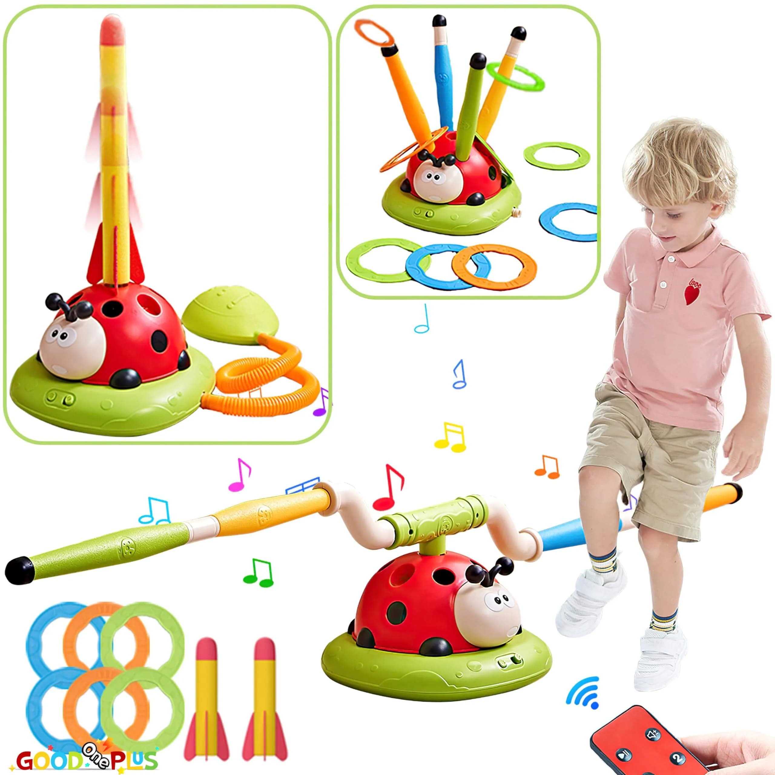 3In1 Sports Toy for Kids Sensory Training Jumping Racing Throwing Game Stomping Launcher Gym Salt Sports Toy for Indoor and Outdoor
