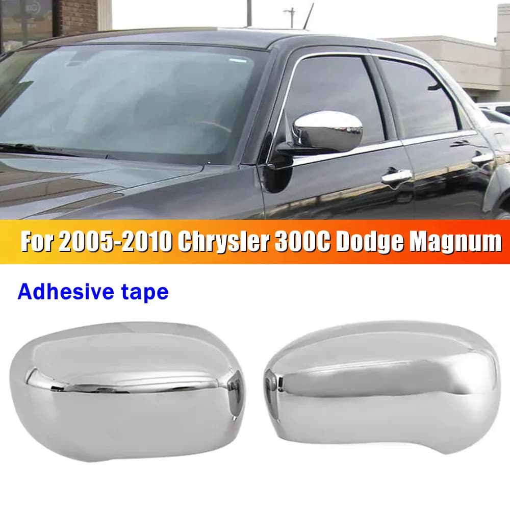 For Dodge Charger Magnum Chrysler 300/300C 2005-2010 Auto Retrovisor Side Mirror Cover Ankle Door Lock Trim ABS Chromed