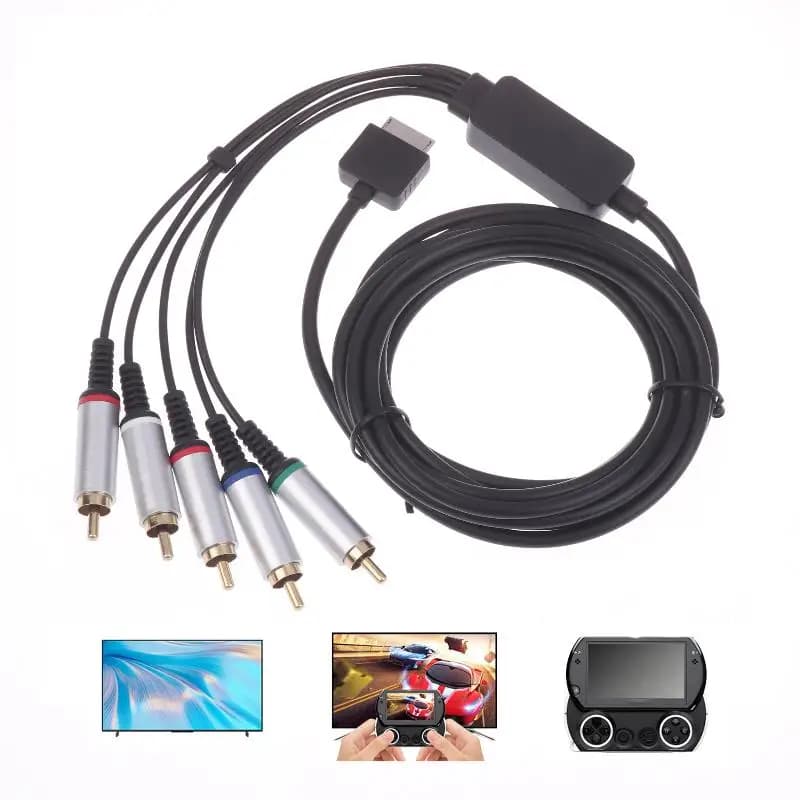 Cavo Audio Video S-AV con Condensatore e Resistore per Console di Gioco PSP GO - Linea di Differenza Colore