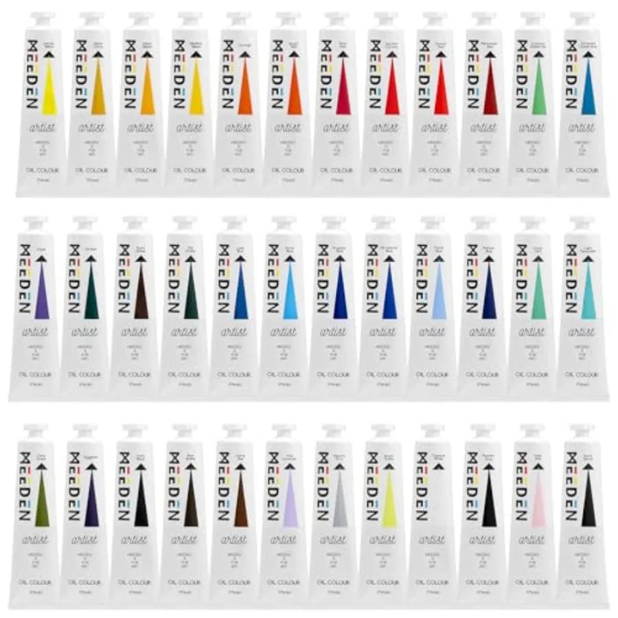 Artist Oil Paint Set - 36 Colors x 170ml/5.7oz Tubes - Art Supplies for Canvas Painting