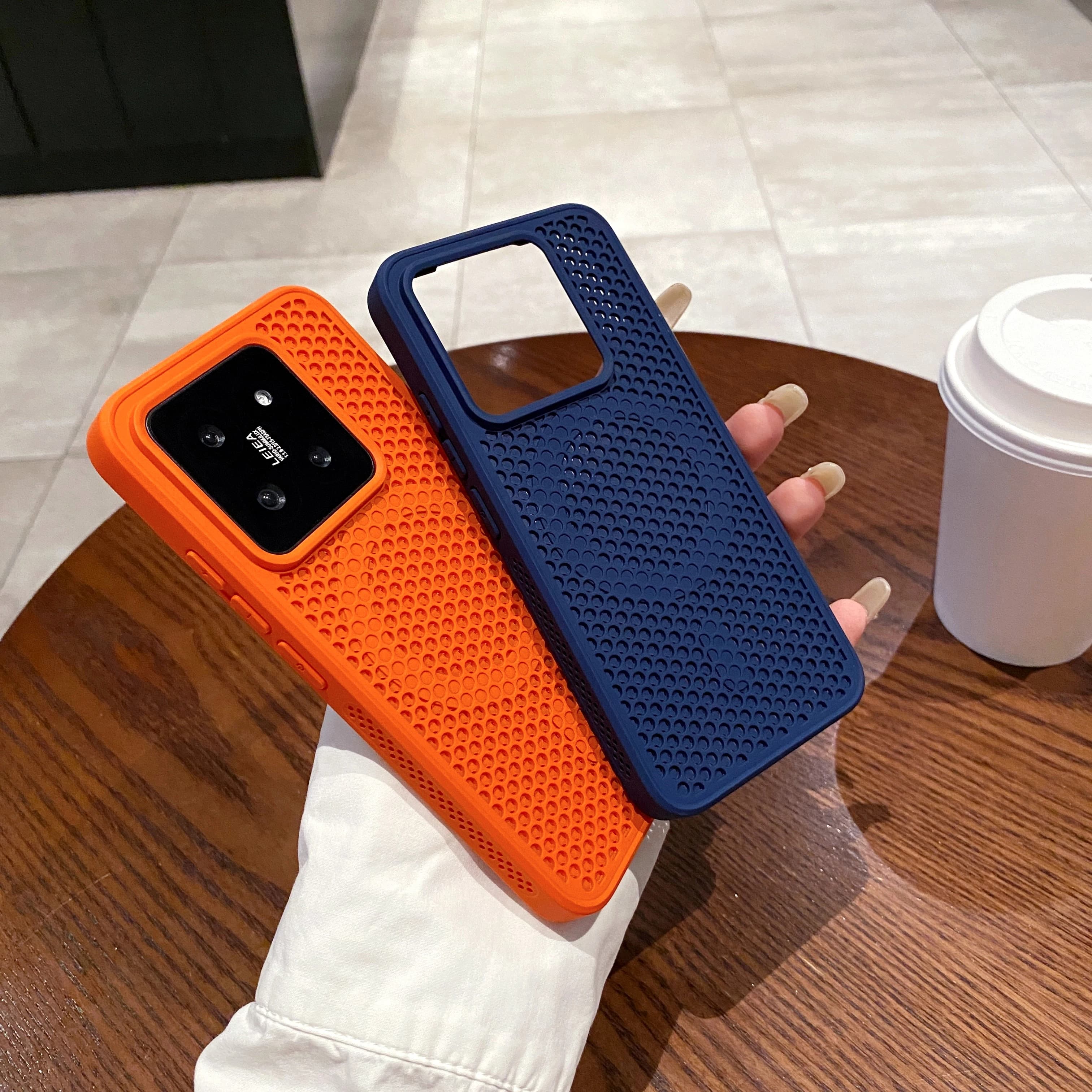 Griglia a nido d'ape Mesh di raffreddamento Custodia in silicone Magsafe per Xiaomi 15 Ultra dissipazione del calore Shell per Xiaomi 14/Xiaomi 15 Pro
