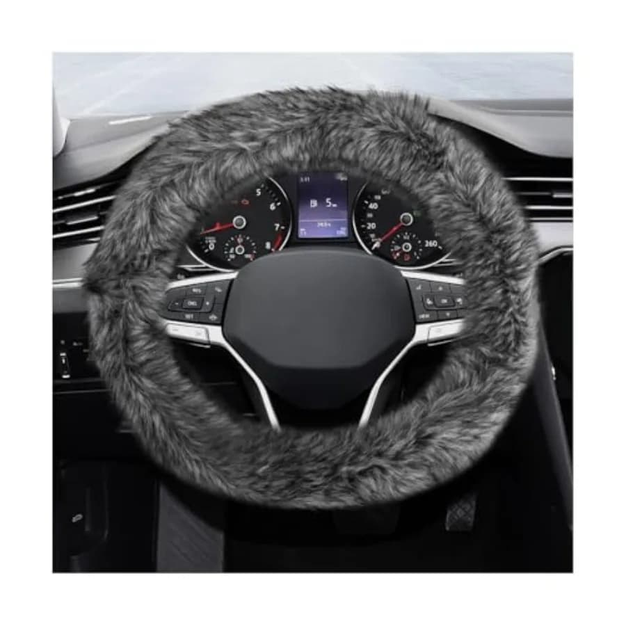 Coprivolante Soffice 15 Pollici Antiscivolo in Microfibra Peluche, Coprivolante Invernale Caldo ed Elastico