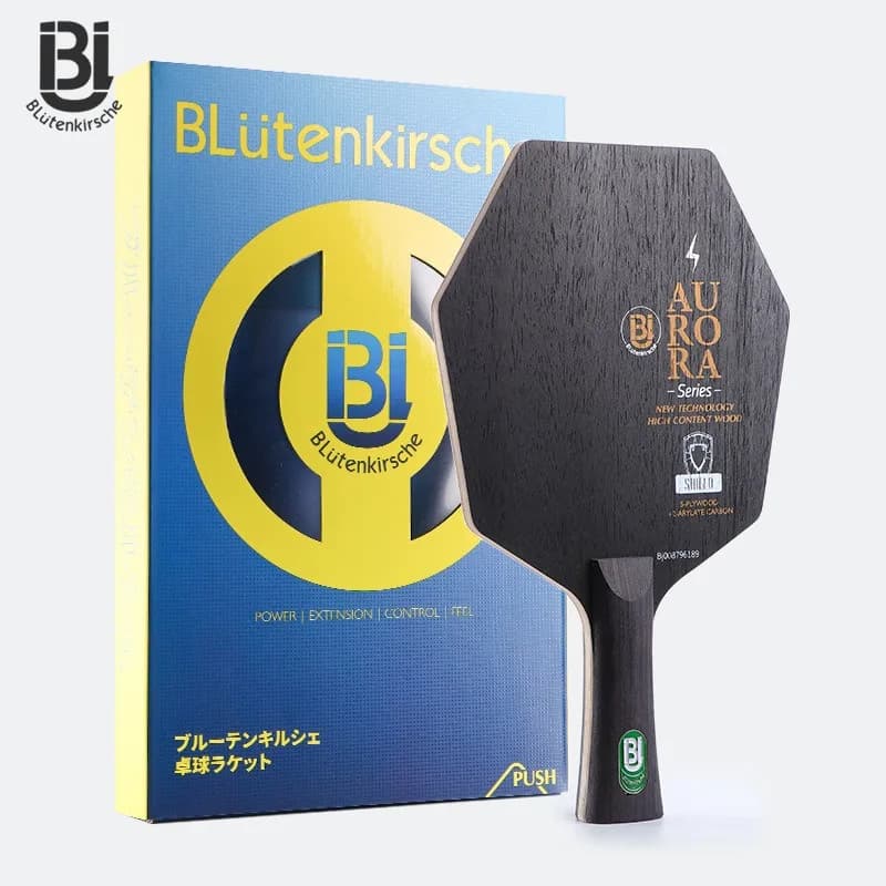 Blutenkirsche AURORA SHIELD Cybershape Lama da ping pong in carbonio Cyber Shape Racchetta Offensiva Hexagonale Ping Pong Bat Paddle