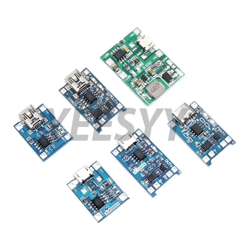 5 pz Micro 5 V 1A USB 18650 TP4056 Modulo Caricatore Batteria Al Litio Scheda di Ricarica Con Protezione Doppie Funzioni 1A Li-Ion