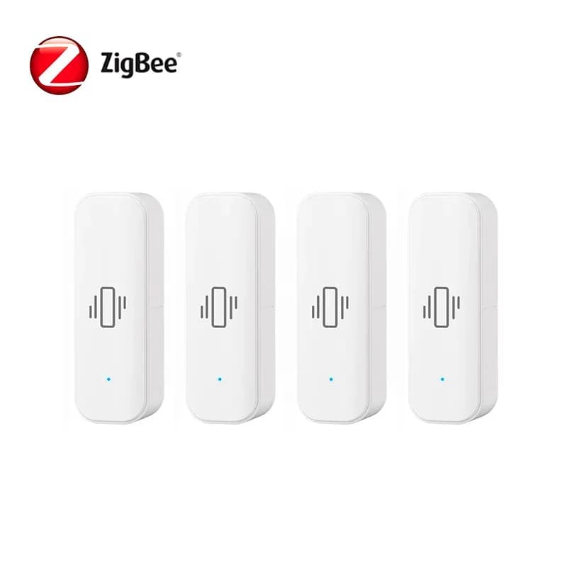 Rilevamento sensore di vibrazione intelligente Tuya Zigbee Notifica APP Smart Life Rilevamento antifurto per porte e finestre in tempo reale