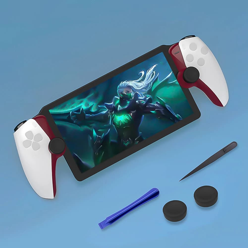 Kit Accessori con Striscia Decorativa in Silicone e Copri-Pulsanti Protettivi per Console PS5 Portal