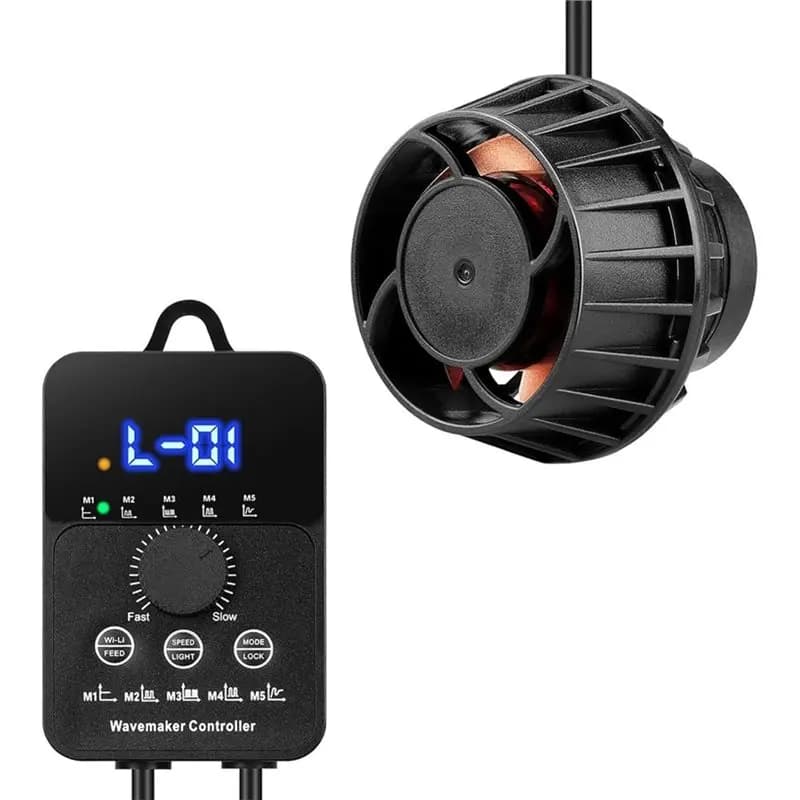 AAAN-For 50-100 Gallon Aquarium Wavemaker 2100GPH Wave Maker With Controller Mini DC 24V 10W Powerhead Magnetic Tank