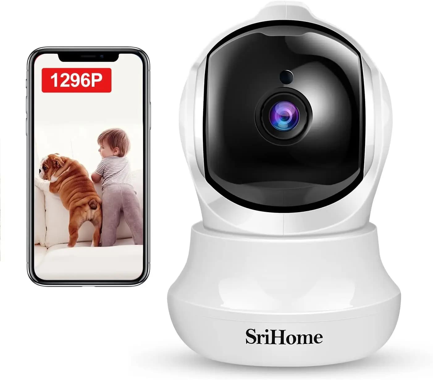 1296P Indoor WiFi CCTV Camera,baby camera monitor wifi Night Vision Pet Camera Motion Detection 2-Way Audio 2.4GHz WiFi Camera