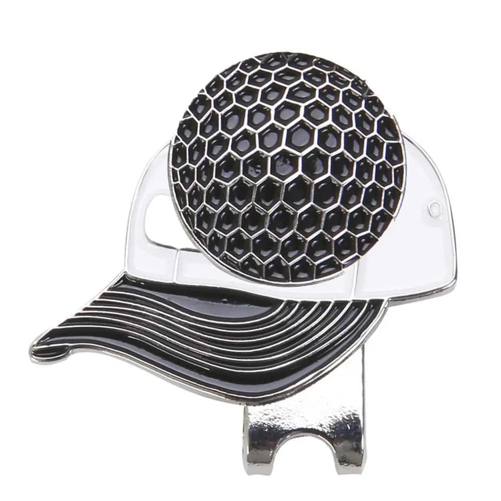 Clip per Cappello con Sfera Magnetica per Segnalazione Posizione e Puntamento, Strumento di Allineamento per il Golf, Design a Cappello, Clip per Cappello da Golf, Marcatore per Cappello, Marcatore da Golf