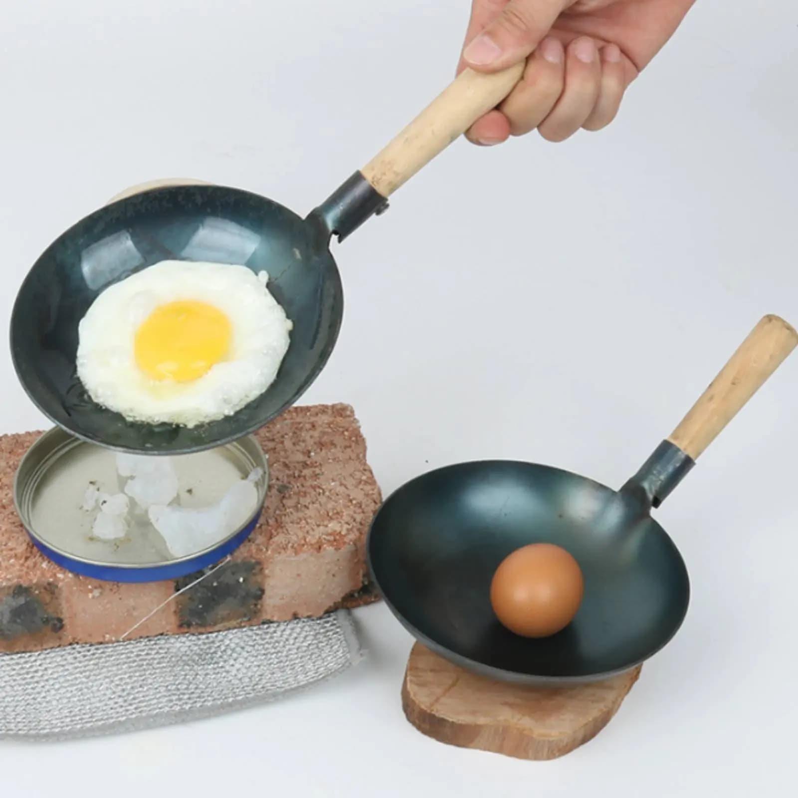 Mini Frying Pan Long-Lasting Mini Iron Frying Pan Small Skillet Easy to Clean Single Single-Serving Skillet Lightweight