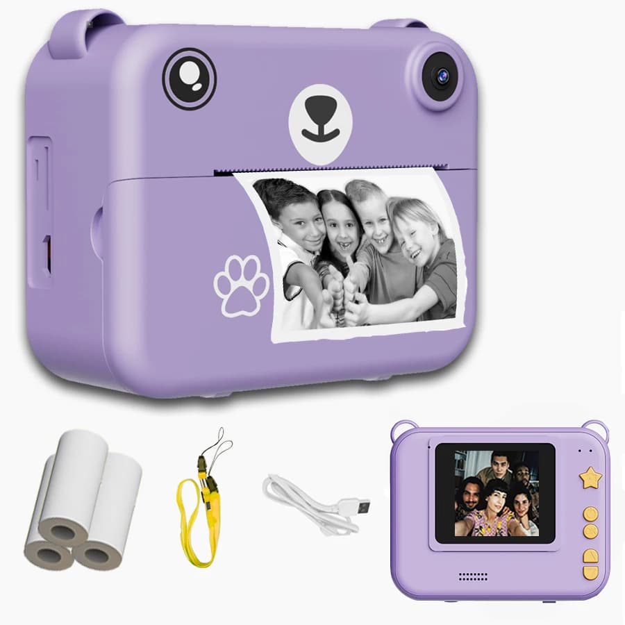 Digital Camera for Kids Photography Print Instant Photo HD 1080P Mini Thermal Printer Educational Birthday Gifts
