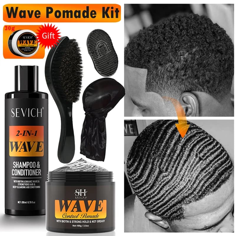 3.53oz Biotin Waves Pomata Control For Men Sevich Sport Forte Tenuta Onda Gel For Hairs With Brush Corrugated Oil For Hair Shampoo Balm