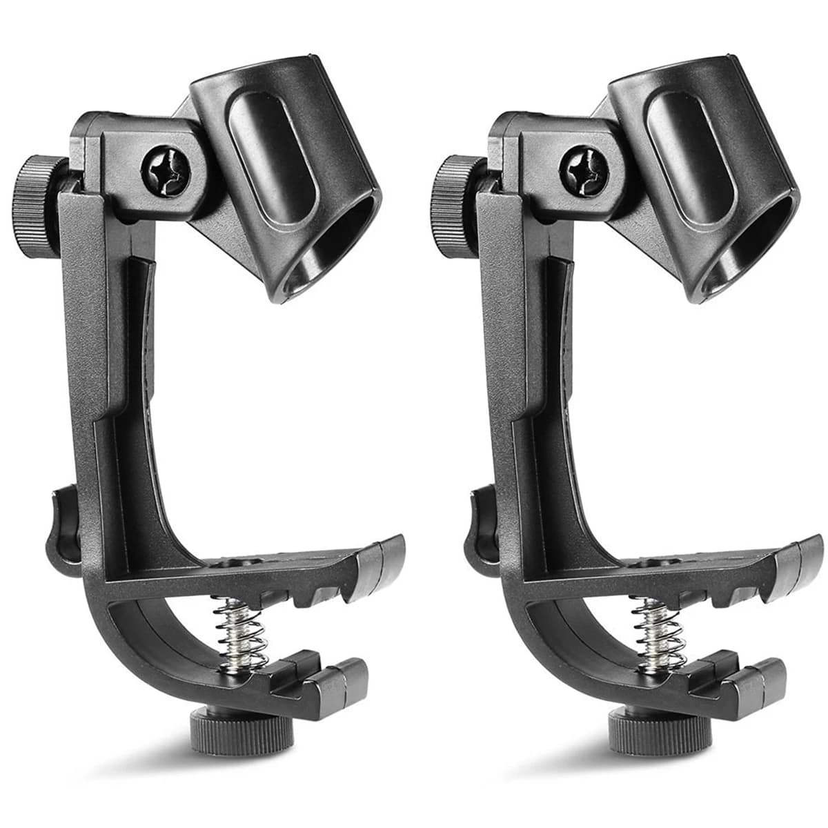 2 pezzi clip per microfono antiurto morsetti di supporto regolabili per tamburo anti-vibrazione base stabile supporto universale per Sm57