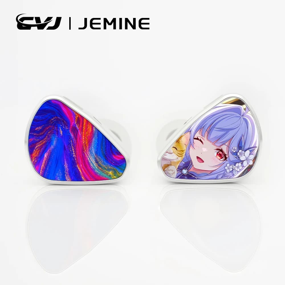CVJ JEMINE IN Ear Monitor Gaming Earphones 1DD+1BA Hybrid Driver Interchangeable Faceplate IEM 0.78mm 2Pin HiFi Wired Headset