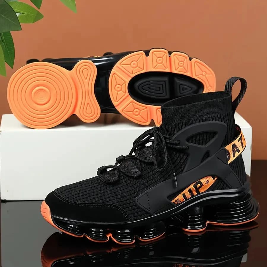 Scarpe da Corsa alla Moda per Uomo, Stile Street e Sportivo, con Ammortizzazione, Sneakers da Allenamento Stile Collegiale, Antiscivolo L