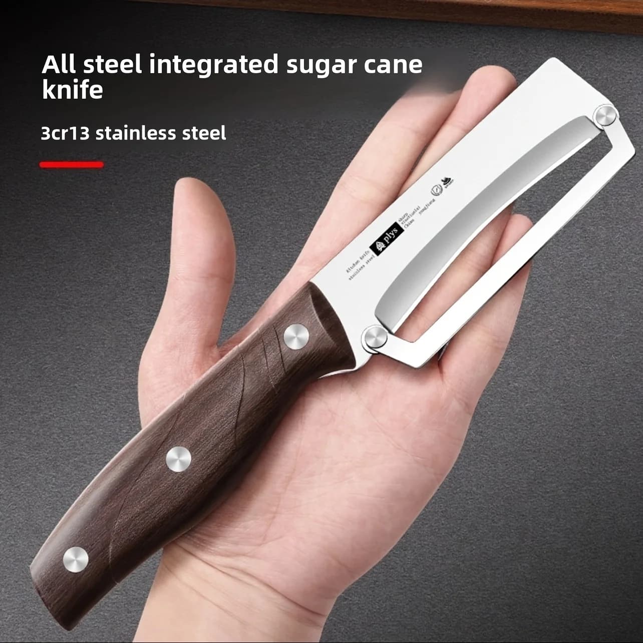Polished stainless steel with wooden handle to peel and slice fruits and vegetables | Durable and fluid operation