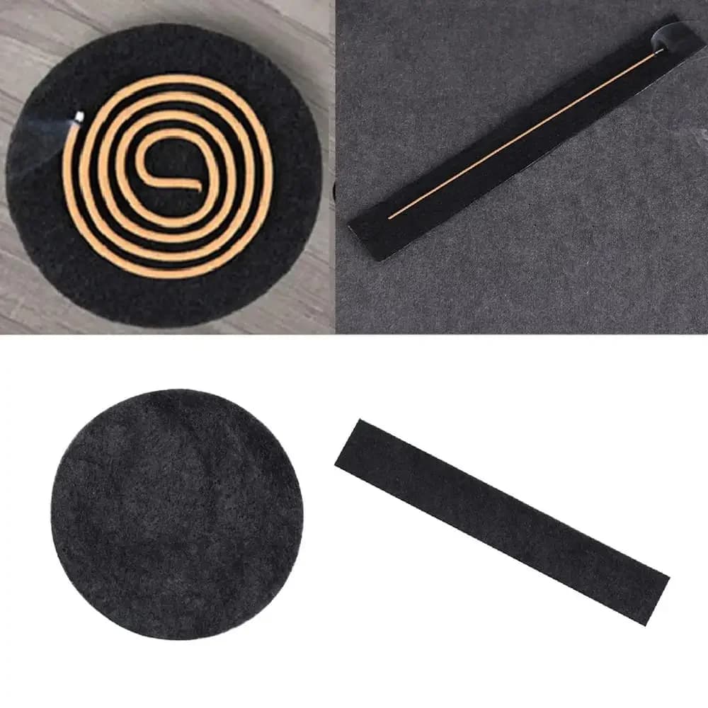 4 pezzi riutilizzabile bruciatore di incenso incensiere raccoglitore di cenere bobina ignifuga cono bastone porta incenso tappetino accessori per fragranze domestiche