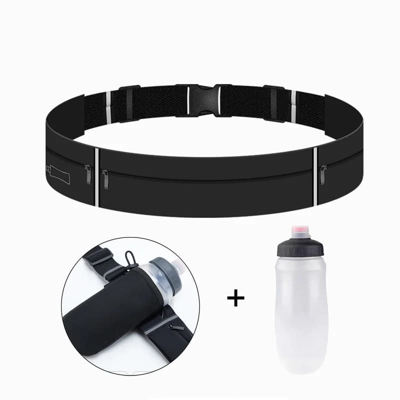 Running Belt Waist Bag Women Men Sports Fanny Pack with Water Bottle 550ml Phone Pouch Jogging Gym Bags Hydration Run