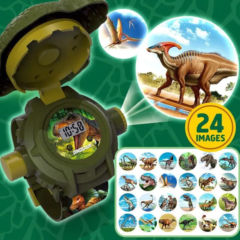 24 immagini di dinosauri preistorici proiettore orologi per bambini per ragazzi dinosauro 3D orologio per bambini orologio digitale giocattoli per studenti regali