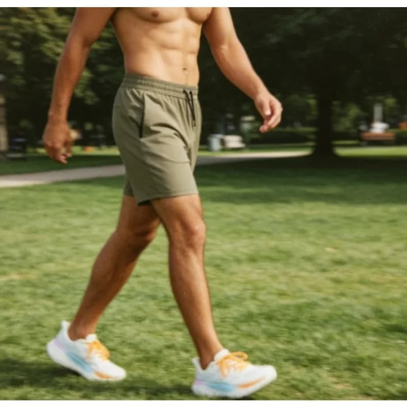 Men's Summer Casual 5 Inch Shorts Loose Fit Quick Dry for Outdoor Running Marathon and Daily Leisure