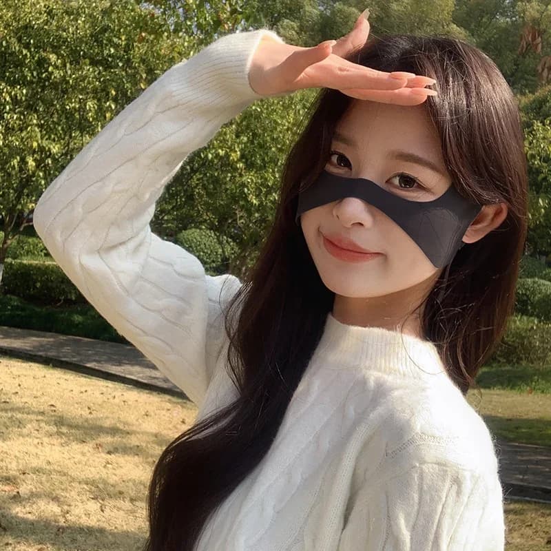 1-10PCS UV Protection Butterfly Ice Silk Face Mask Summer Breathable Thin Sunscreen Scarf for Outdoor Sports Cycling Hiking