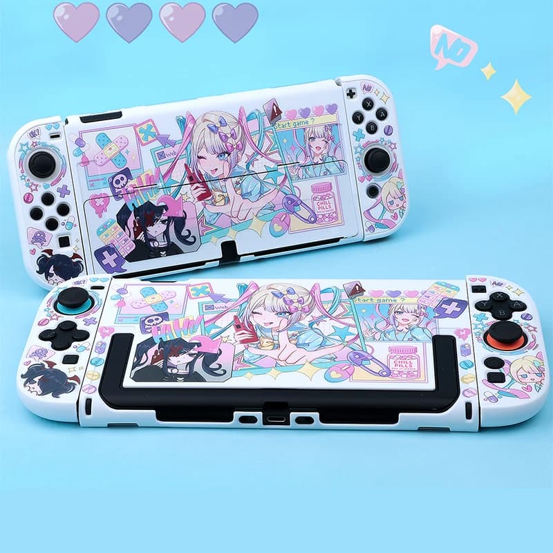 Custodia protettiva per ragazze Kawaii compatibile con Switch 2, cover rigida sottile per PC Dockable progettata per custodia Nintendo Switch 2