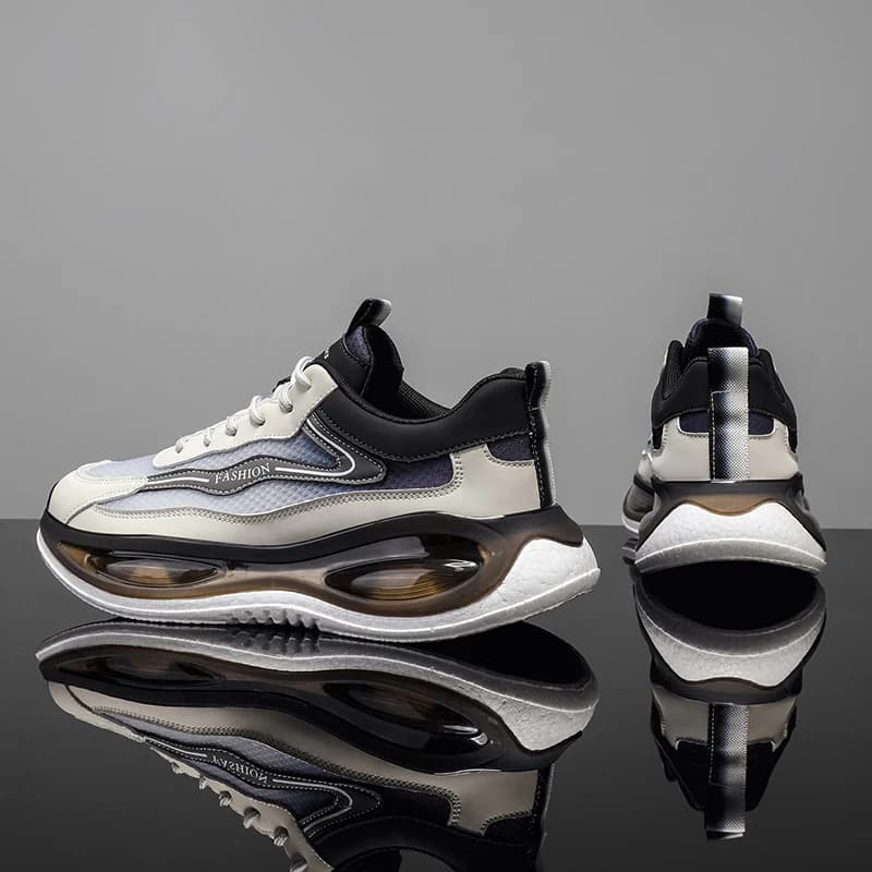 Scarpe da ginnastica in rete da uomo per appassionati di sport, con rapida dissipazione del calore, tomaia in rete, per corsa all'aperto, allenamento e tempo libero.