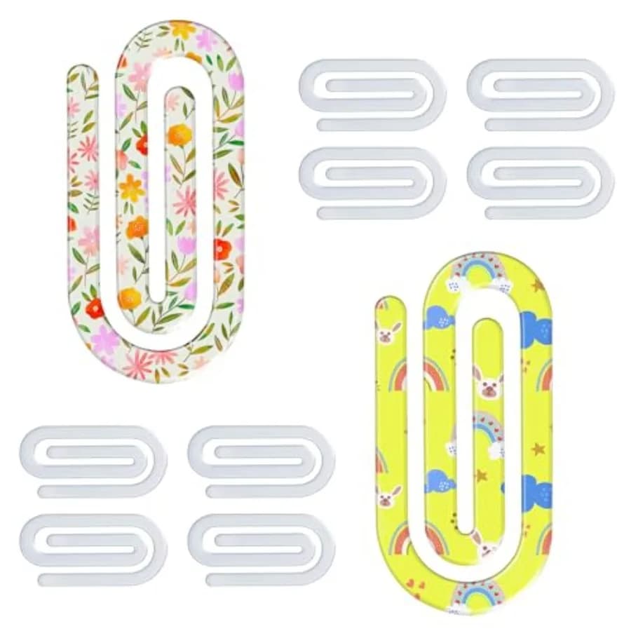 Pack Sublimation Blanks Acrylic Paper Clips, 4" x 2" Jumbo Sublimation Paper Clips for Office Home School DIY Supplies
