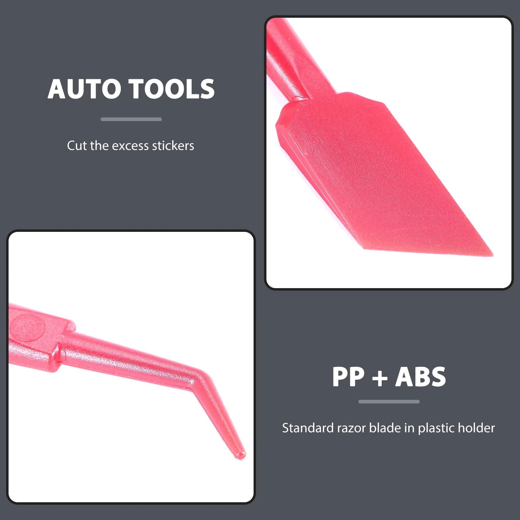AU28-7Pcs Car Sticker Vinyl Wrap Film Squeegee Scraper Tools Car Stickers Installation Kit Cutter Knife