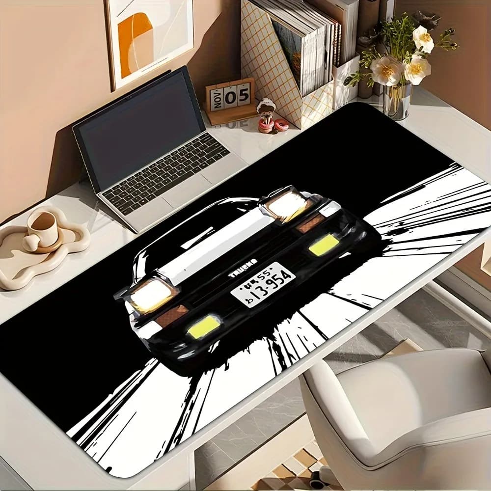 Tappetino per mouse da gioco di grandi dimensioni Anime Initial D, antiscivolo, lavabile, con grafica audace, per PC, laptop, giocatori, appassionati