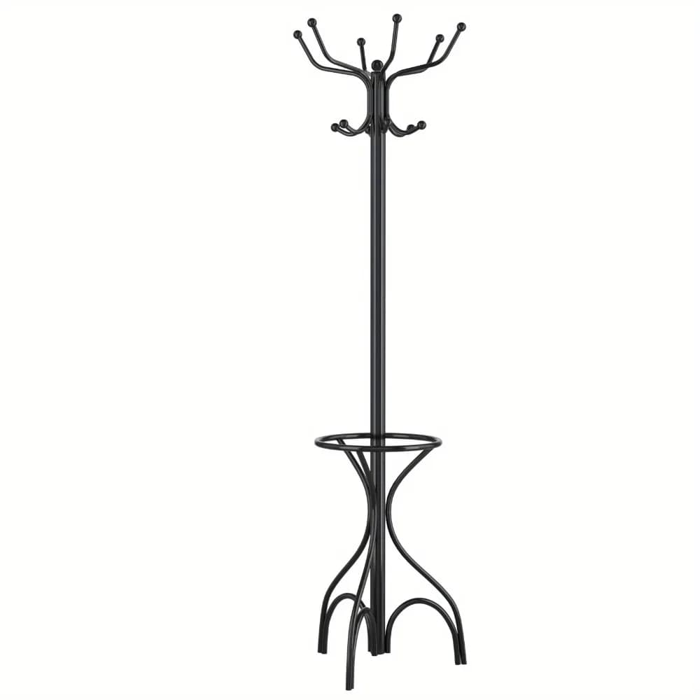 Appendiabiti Vintage in Metallo a Forma di Albero con Ganci e Portaombrelli - Nuovo