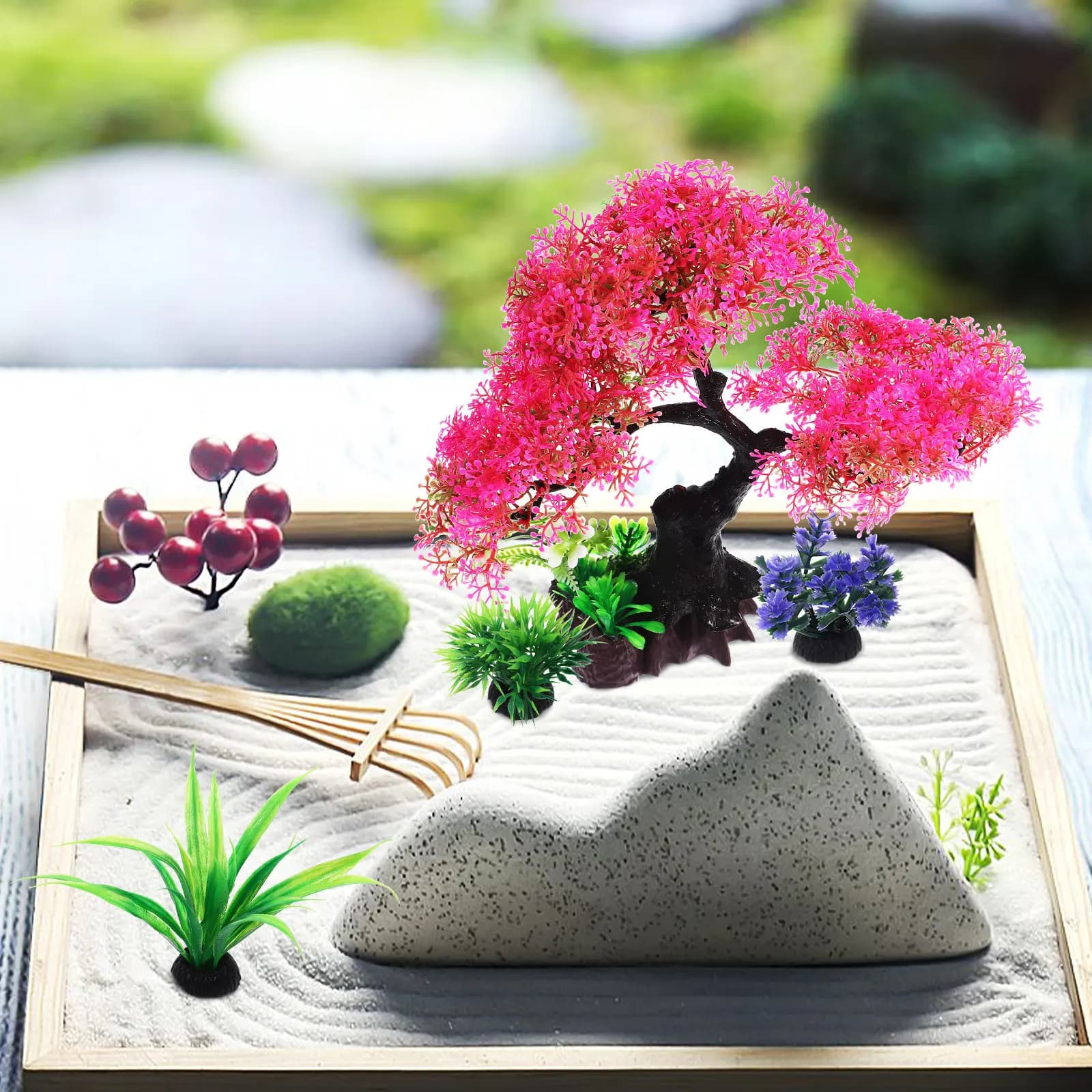 Set of 10 Artificial Plants Realistic for Aquarius, Low Maintenance Decorations for Fish Tanks Betta, Resistant to Change