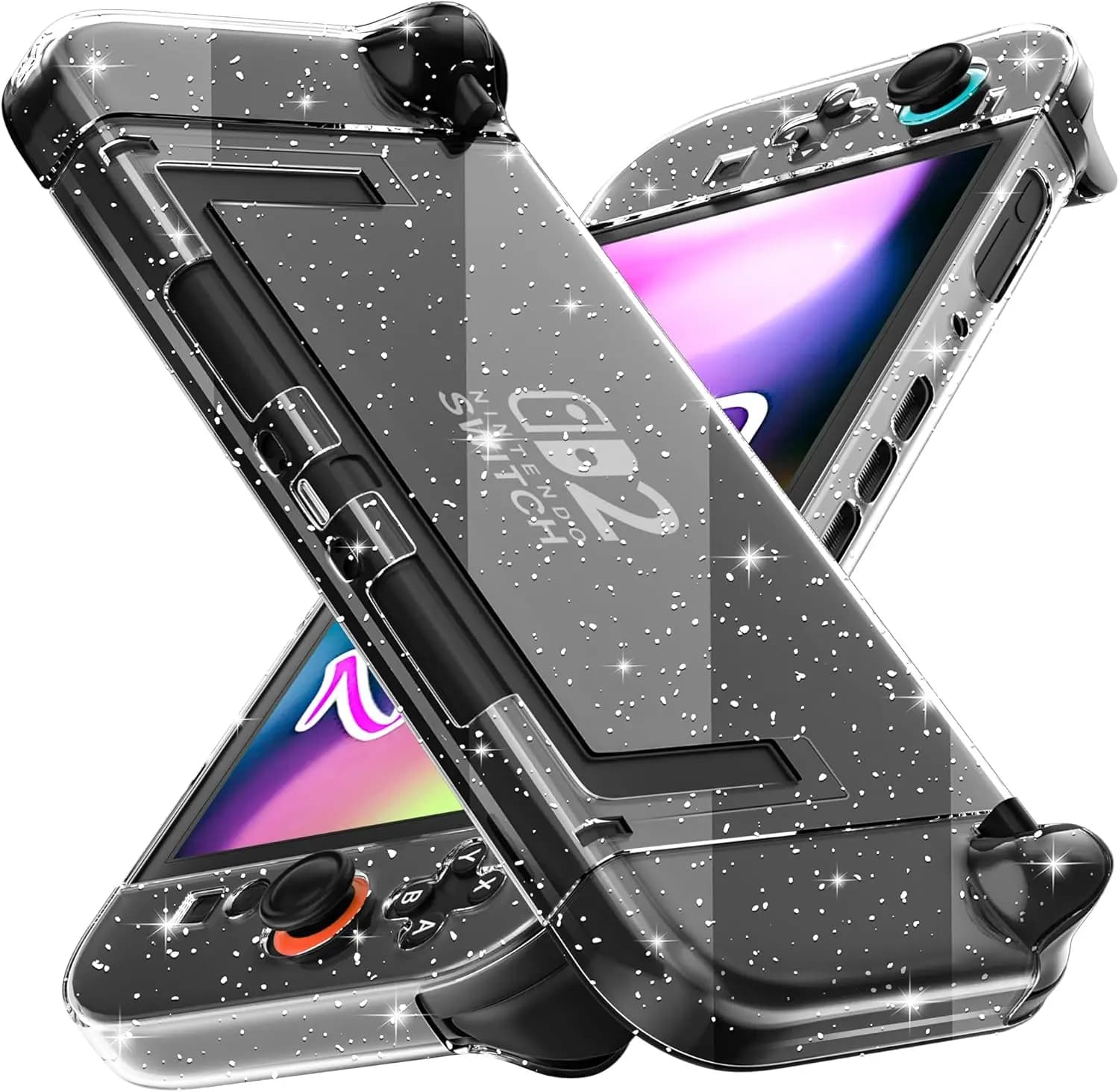 Custodia trasparente per Nintendo Switch 2 Custodia protettiva per Switch 2 e controller JoyCon: resistente e durevole, non facile da cadere
