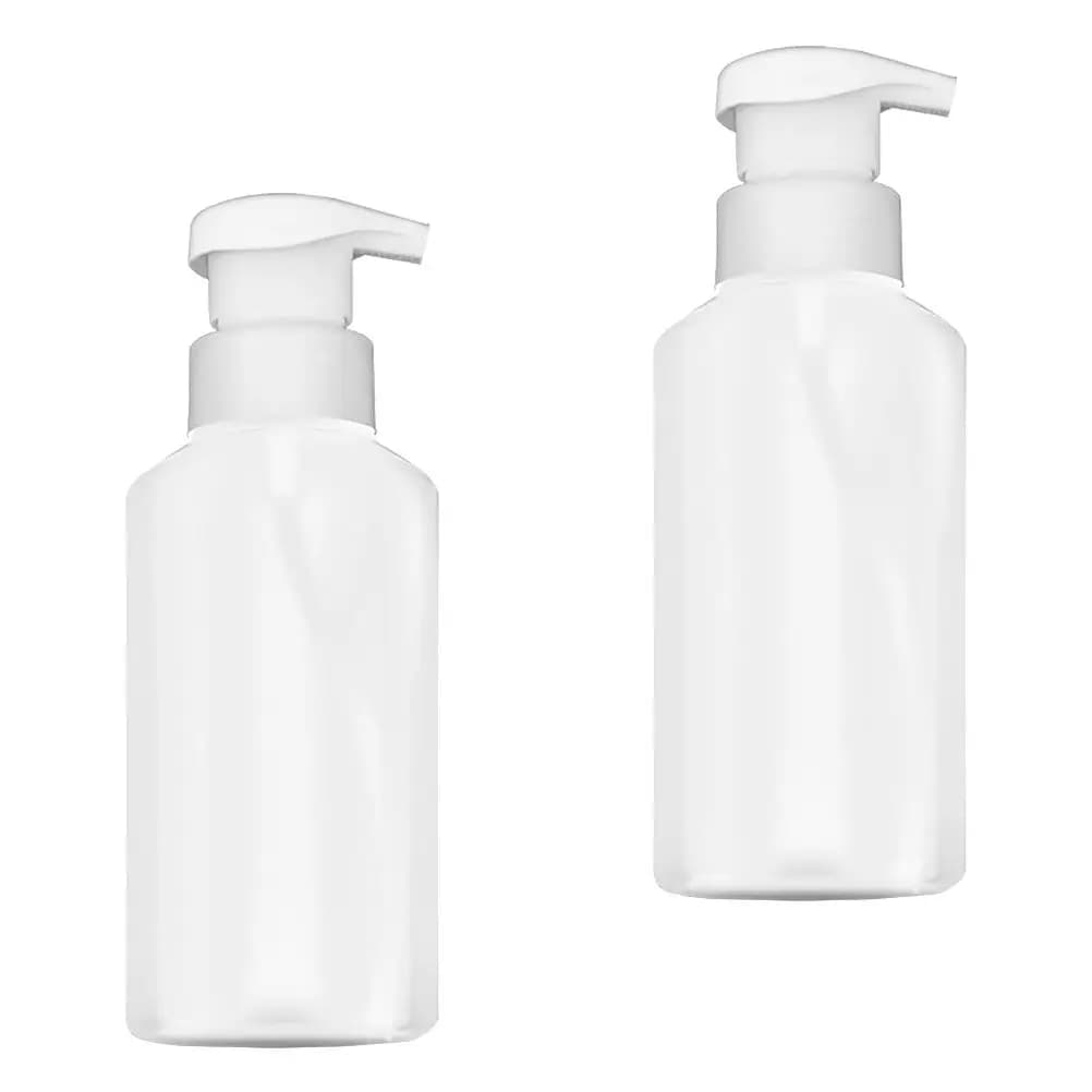 2 flaconi vuoti con pompa schiumogena per permanente, dispenser di sapone in plastica, ricaricabili da viaggio per shampoo, balsamo e bagnoschiuma