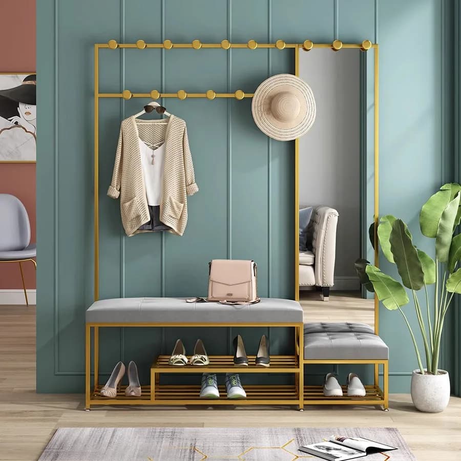 Appendiabiti per abbigliamento Stendibiancheria per asciugatura Borsa per cappelli Gancio per scarpe Scaffale per vestiti in metallo