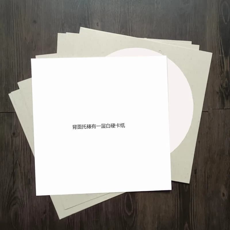 10 Sheets Round & Square Chinese Painting Card Paper | Semi-Raw & Sized Xuan Paper Set for Calligraphy Art Supplies