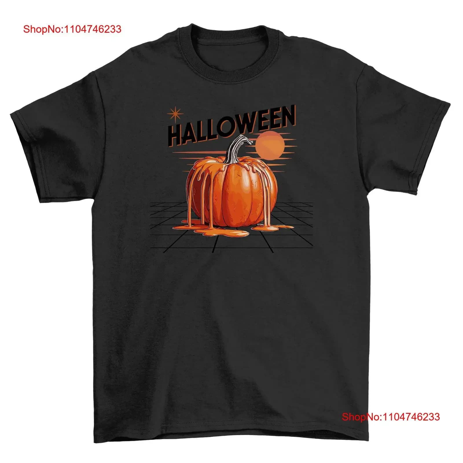 Halloween_237 Pumpkin Power Unleashed T Shirt Divertente e spettrale vintage Lavato homme Elegante streetwear Moda confortevole