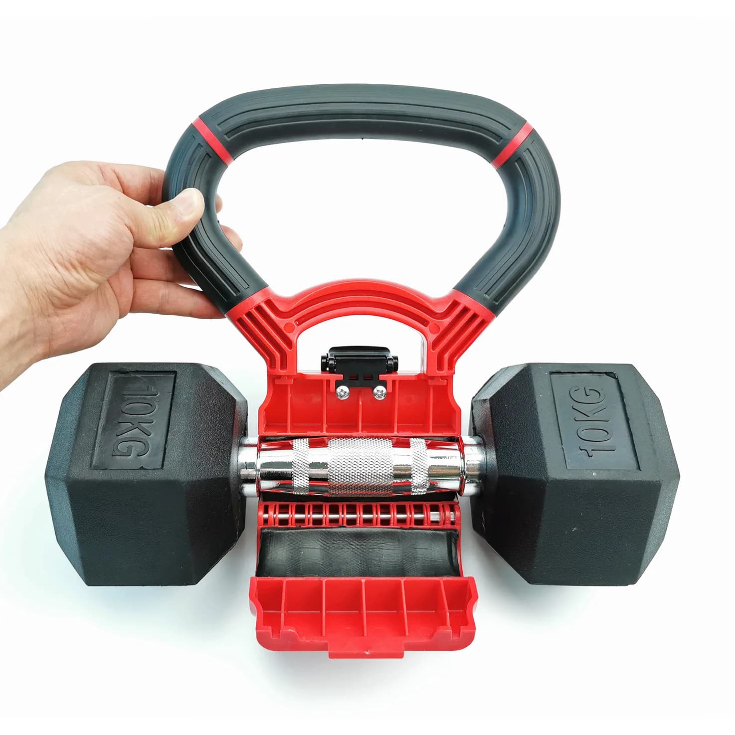 Adapter for Kettlebell and Manubri with Patent Grip, ABS clamp, Gym Fitness Equipment