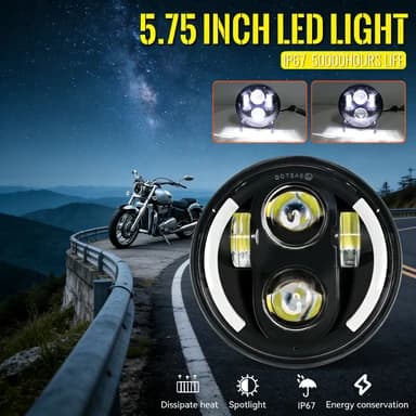Faro a LED da 5,75 Pollici con Proiettore per Moto Triumph Rocket III, Speed Triple, Street Triple