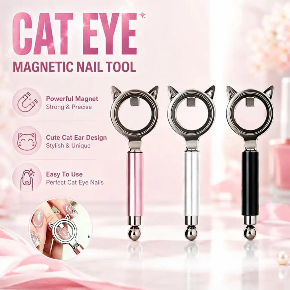 Cat Ear Shape Halo Cat Eye Nail Magnet Strong Ring Magnetic Tool for Glass Bead Side Light Nail Art DIY Magnetic Gel Manicure