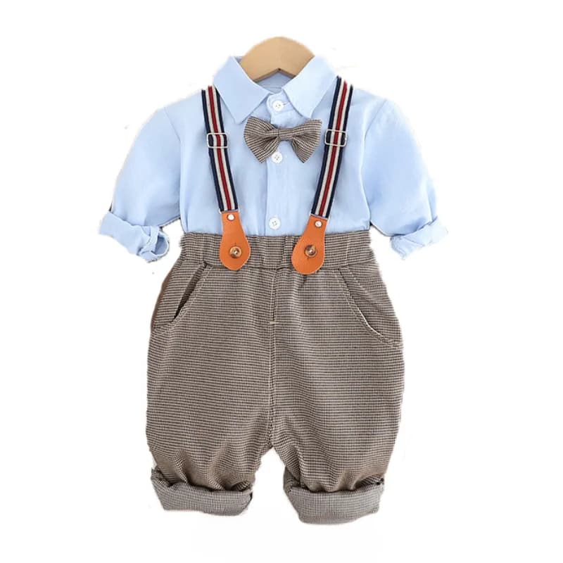 New Autumn Baby Clothes Suit Children Boys Solid Shirt Pants 2Pcs/Sets Toddler Clothing Infant Casual Costume Kids Tracksuits
