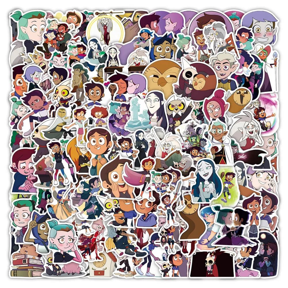 10/30/50/100 Pezzi Adesivi Kawaii Disney The Owl House, Divertenti Decalcomanie Anime per Telefono, Cancelleria, Laptop, Confezione di Adesivi Carini