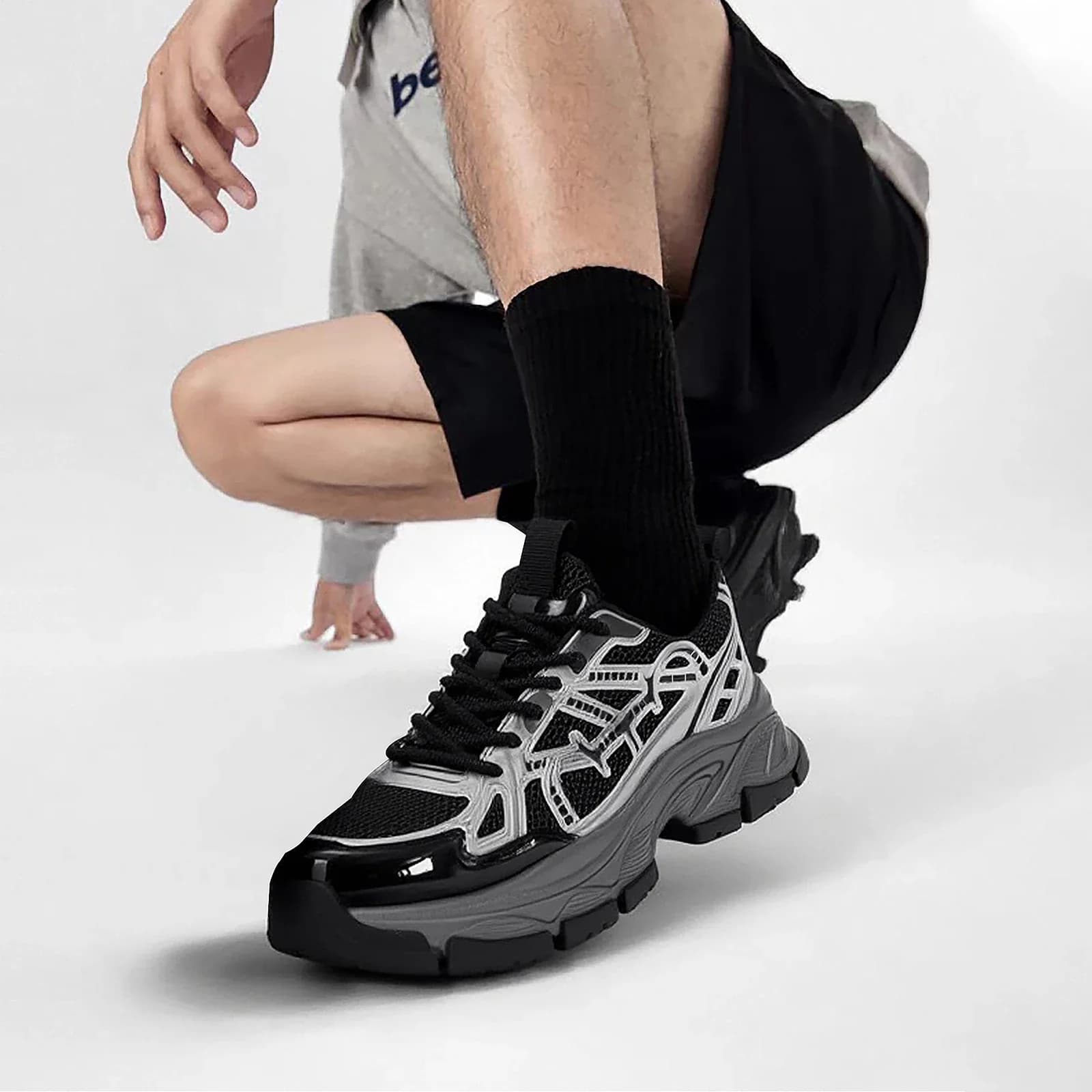 2025 Men's Shoes Luxury Brand Sneakers Running Shoes Lightweight and Breathable Mesh Drawings with Laces for Outdoor Casual Athletic Ball