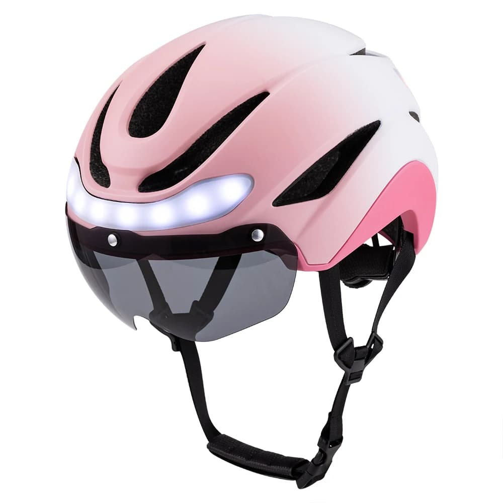 2025 New smart bike helmet with luminescent diode Refill safety warning Helmet Retroilluminated for bike