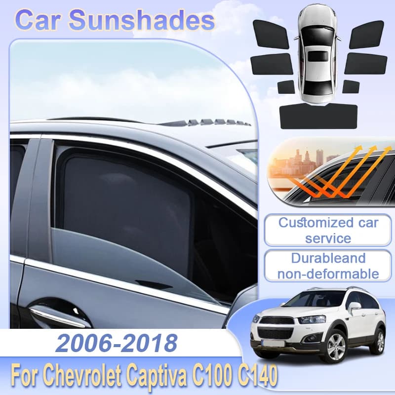 Parasole per Chevrolet Captiva C100 C140 2006~2018 2008, tendina magnetica per parabrezza anteriore, tendina a rete per finestrino laterale