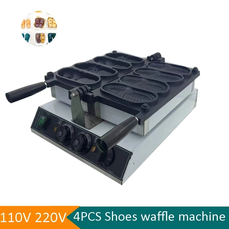 Macchina per Waffle a Forma di Ciabatta Commerciale, Nuovo Design Mini Macchina per Waffle Crocs in Vendita, Attrezzatura per Waffle a Forma di Scarpa